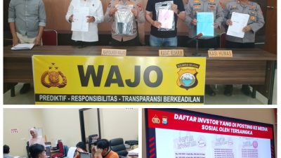 Janji Untung 90 Persen, Polres Wajo Bongkar Penipuan Investasi INVEST LEYYA