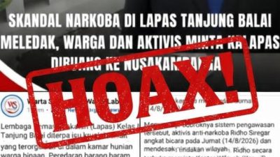Beredar Isu Peredaran Narkoba di Lapas Tanjungbalai Asahan, Kalapas Tegaskan Hoax dan Belum Terverifikasi