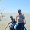 Pastikan Situasi Aman, Polsek Sajoanging Pantau Pergerakan Air Laut di Wilayah Pesisir