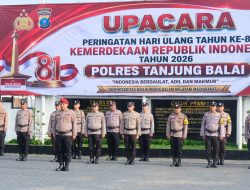 Polres Tanjungbalai Gelar Upacara Peringatan HUT Ke-81 RI