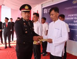 Polres Tanjungbalai Hadiri Upacara Penyerahan Remisi HUT RI ke-81 di Lapas Kelas IIB