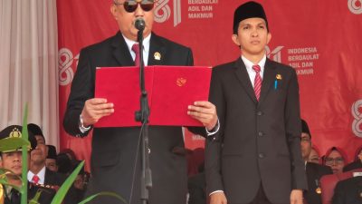 Upacara HUT ke-81 RI di Wajo, Ketua DPRD Firmansyah Perkesi Bacakan Naskah Proklamasi