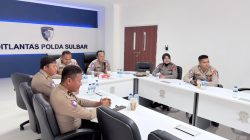 Evaluasi dan Pemantapan Layanan, Ditlantas Polda Sulbar Gelar Rapat Koordinasi Regident Secara Daring