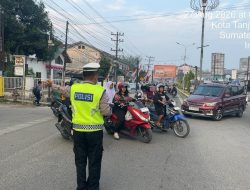 Sat Lantas Polres Tanjungbalai Turun ke Jalan, Amankan Arus Lalu Lintas Pagi dan Imbau Pengendara Tertib