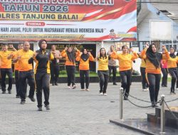Polres Tanjungbalai Gelar Senam Bersama Sambut HUT Polwan ke-78