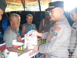 Polres Tanjungbalai Gelar Minggu Kasih, Bagikan Sembako dan Serap Aspirasi Warga Teluk Nibung