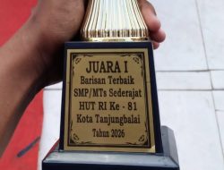SMP Negeri 1 Tanjungbalai Juara 1 Barisan Terapi, Kepsek Sri Gunawan Tarigan: Harumkan Nama Sekolah di HUT ke-81 RI