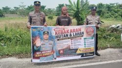 Himbau Warga Tak Bakar Lahan, Sat Binmas Polres Tanjungbalai Gencarkan Sosialisasi Karhutla