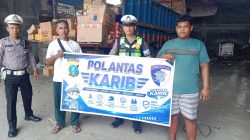Polantas Karib, Satlantas Polres Tanjungbalai Ajak Sopir Tertib Berlalu Lintas