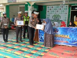 Sambut Hari Lantas ke-71, Satlantas Polres Tanjungbalai Salurkan Bantuan Sembako ke Panti Asuhan dan Warga