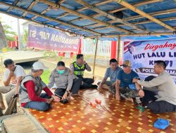 Sambut Hari Lalu Lintas Bhayangkara ke-71, Satlantas Polres Polman Gelar Bakti Kesehatan untuk Pengemudi Ojek
