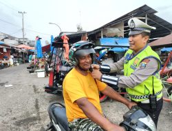 Satlantas Polres Tanjungbalai Gelar Polantas Karib: Sapa Pengendara Dan Edukasi Tertib Lalu Lintas