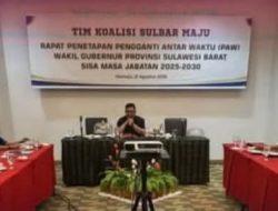 Rapat Koalisi Sulbar Maju dan Sejahtera Sepakati Dua Nama Calon Wagub, Keputusan Belum Final