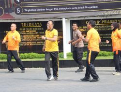 Jaga Kebugaran dan Soliditas, Kapolres Tanjungbalai AKBP Welman Feri Ikuti Senam Pagi Bersama Anggota