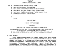 Kebijakan WFH Setiap Jumat Bagi ASN Sulbar, Berikut Daftar yang Tetap Wajib WFO