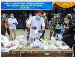 Hadiri Pemusnahan Barang Bukti di Kejaksaan Negeri, Polres Tanjungbalai Tegaskan Komitmen